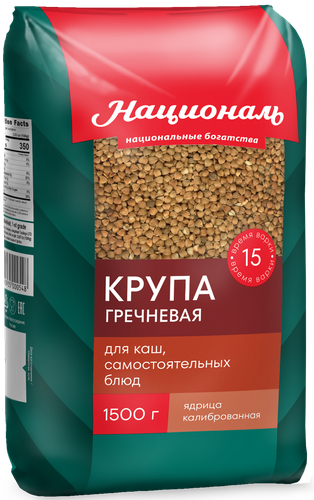 

Крупа гречка ядрица Националь 1.5 кг
