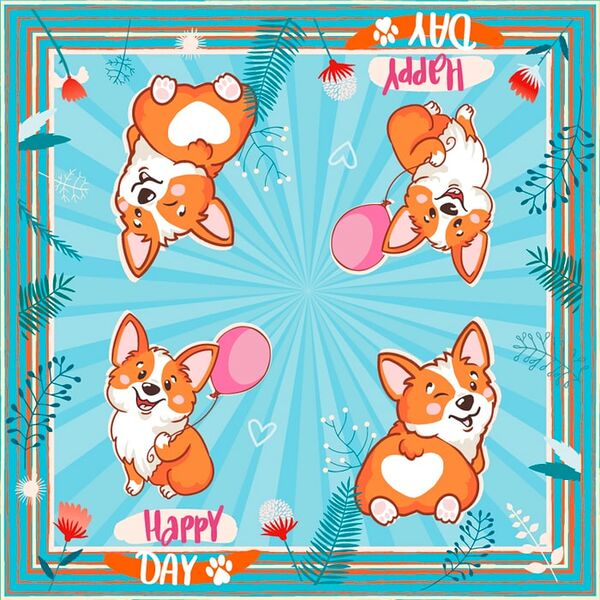 Салфетки ND Play Корги трехслойные 33*33см 20шт