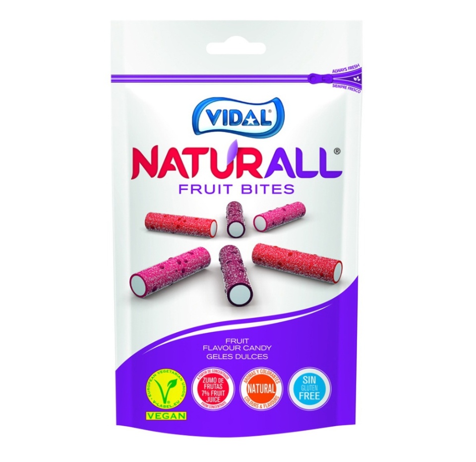 

Жевательный мармелад Vidal Naturall Ягодные палочки 180 г