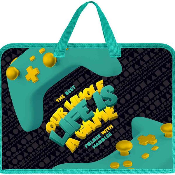 Папка для тетрадей А4 1 отделение с ручками Hatber Жизнь как игра, 245×340×70 мм