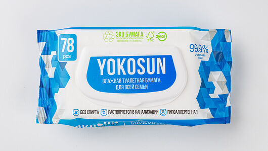 Туалетная бумага влажная для взрослых YokoSun, 78 шт