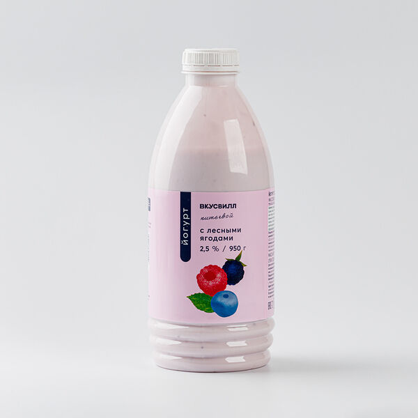 Йогурт питьевой с лесными ягодами 2,5%, 950 г