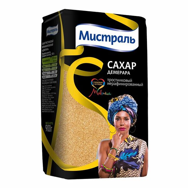 Сахар Мистраль Демерара тростниковый нерафинированный 900 г