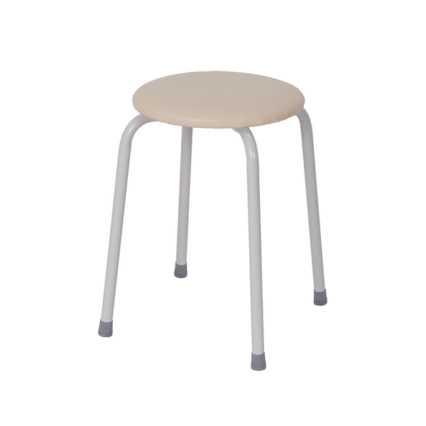 Табурет круглый Пенёк крепкий 220, цвет сиденья ваниль, 48.5х48.5х47 см 