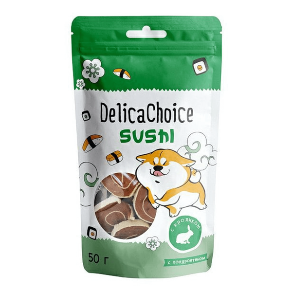 Лакомство DelicaChoice Суши с кроликом для собак 50 г