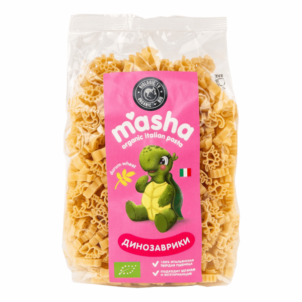 Макаронные изделия из твёрдых сортов пшеницы Динозаврики Biologic.TV Masha