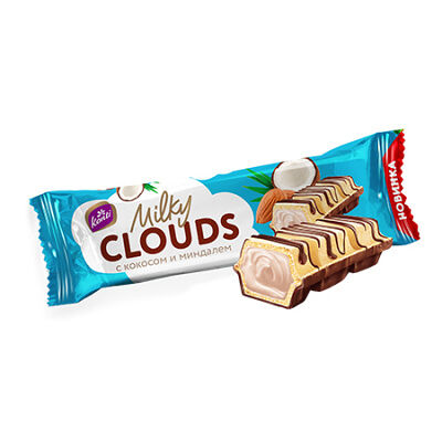 Конфеты KONTI Milky Clouds с кокосом и миндалем