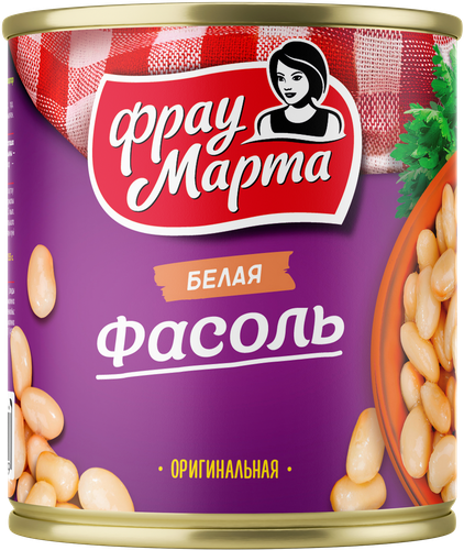 

Фасоль Фрау Марта белая оригинальная 310 г