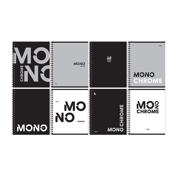 Тетрадь общая Bg MonoChrome А5 96 листов в клетку на гребне, в ассортименте