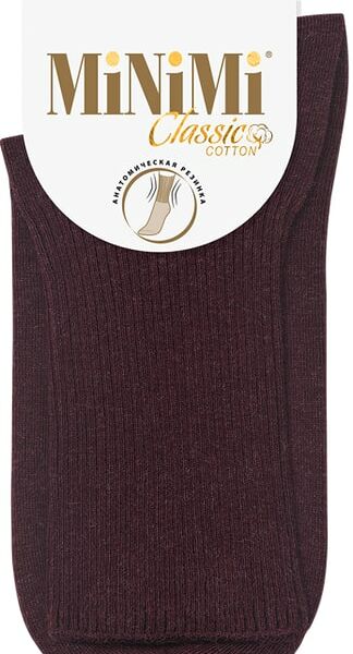 Носки женские MiNiMi Cotone 1203 меланж Bordo бордовый Размер 39-41