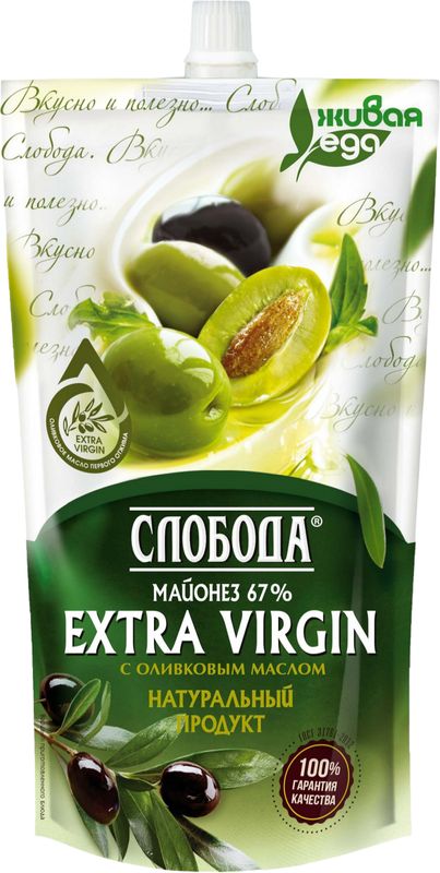 

Майонез Слобода Extra Virgin с оливковым маслом 67%, 400 мл