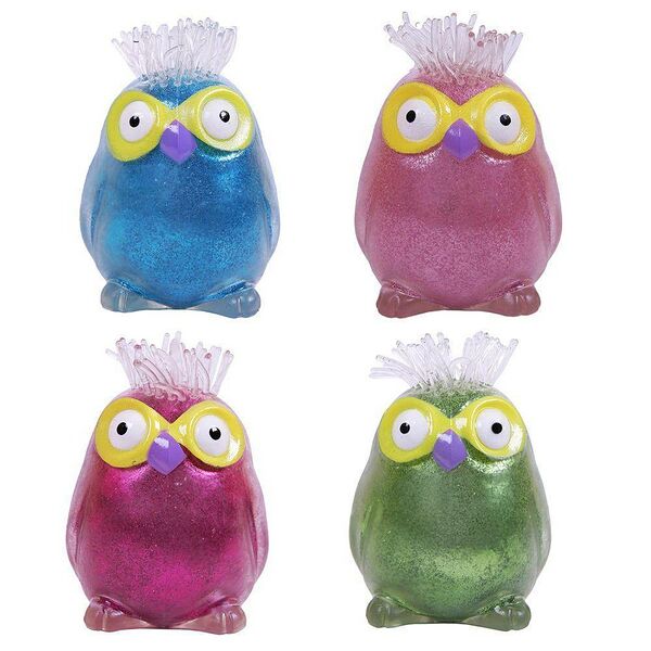 A92-G018 Игрушка-антистресс Сова блестящая Abtoys