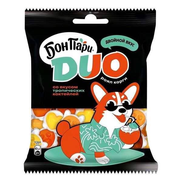 Мармелад Бон Пари DUO Корги тропический коктейль 100г