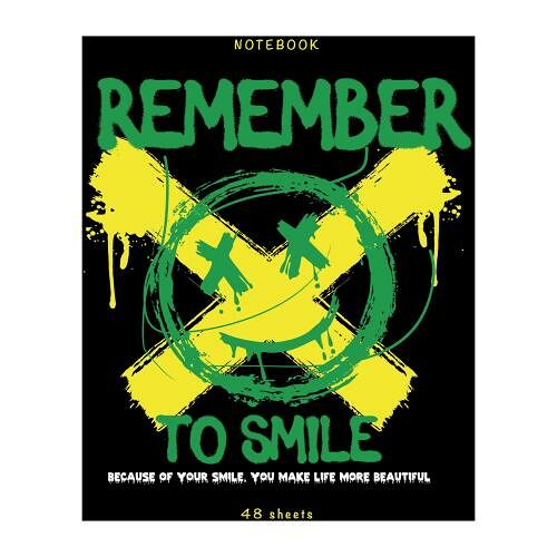 Тетрадь ПЗБМ А5 Будь собой на скрепке выбор Твин лак клетка 48л в ассортименте