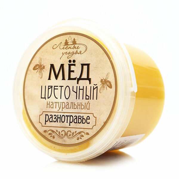 Мед цветочный натуральный разнотравье ТМ Лесные угодья