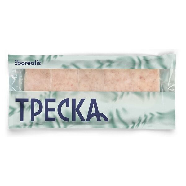 Фарш трески атл без костей без кожи мор 750г borealis