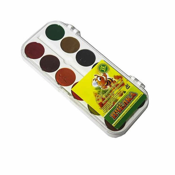 Краски акварельные Пчелка 12 цв