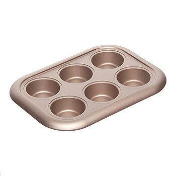 Форма для 6 маффинов NADOBA 29.4х21х3.5см стальная, антипригарная серия, Китай
