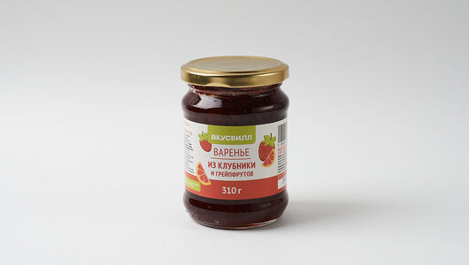 Варенье ВкусВилл из клубники и грейпфрута, 310г