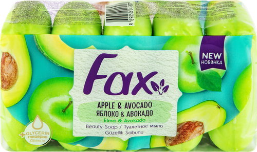 

Туалетное мыло Fax Яблоко & Авокадо 5*70 г