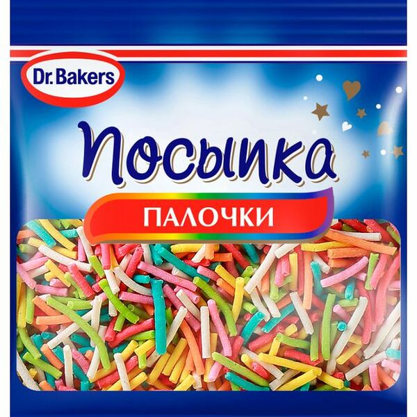 Посыпка Dr.Bakers Палочки цветная 10г