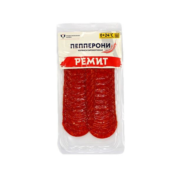 Нарезка колбаса Пепперони с/к в/у 90г Ремит