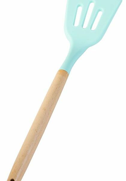 Лопатка с прорезями Tiffany с ручкой бук мятный