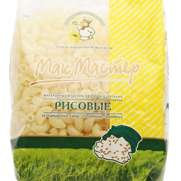 Макаронные изделия рисовые - рожок ТМ Мак мастер