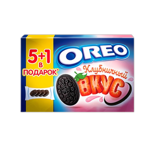 Печенье Oreo с какао и начинкой со вкусом клубники, 228 г