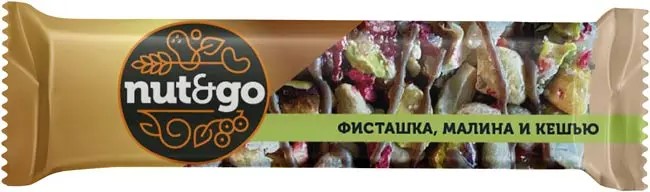 

Батончик Nut&Go Фисташка, малина и кешью 28 г