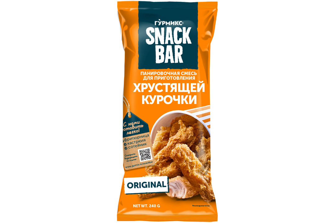 

Смесь панировочная Гурмикс для приготовления хрустящей курочки 240 г