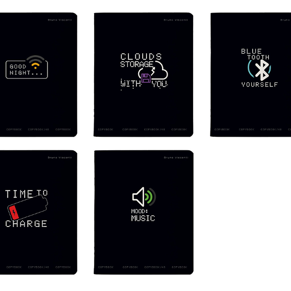 Тетрадь Альт Soft Touch Life Interface в клетку, 48 листов 1шт в ассортименте