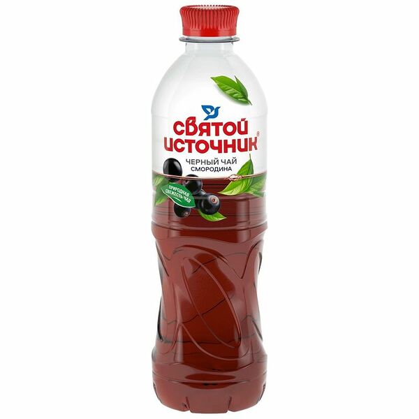 Холодный чай Святой Источник черный со смородиной 1 л
