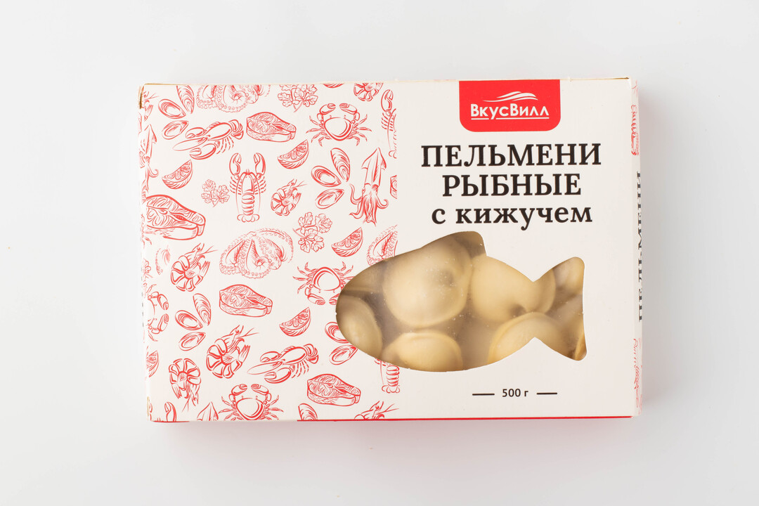 

Пельмени ВкусВилл рыбные с кижучем 500 г