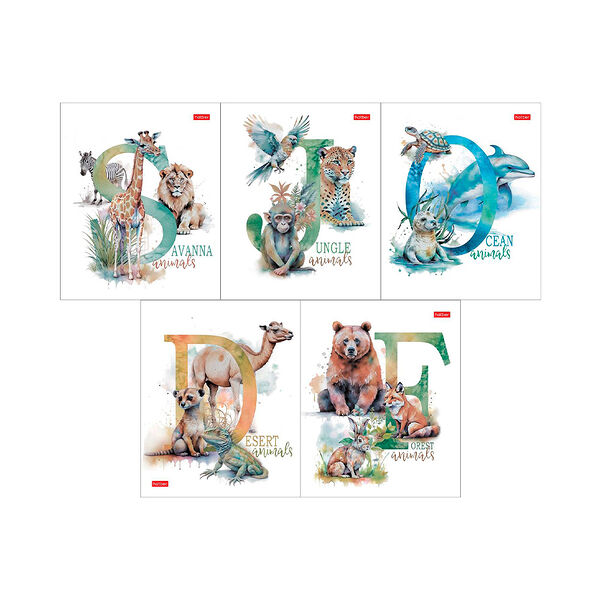 Тетрадь  Из жизни дикой природы 96л А5ф клетка 65г/кв.м на скобе мат ламин 96Т5лВ1