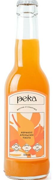 Лимонад Река Абрикос апельсин пихта сокосодержащий газированный 330мл
