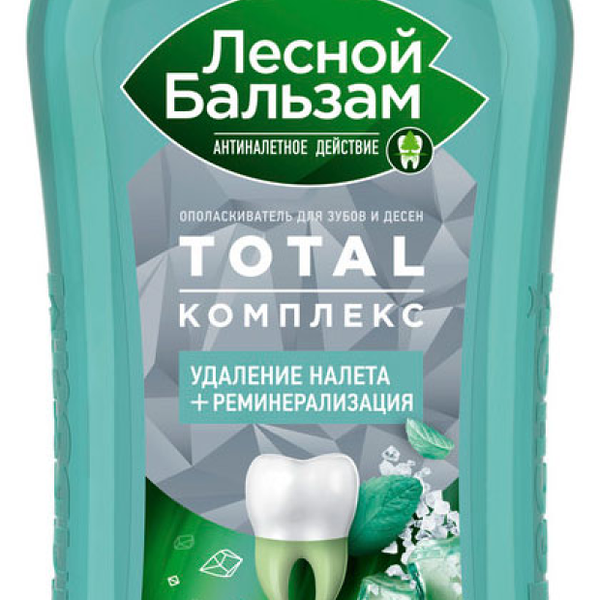 Лесной Бальзам Ополаскиватель для полости рта Total Комплекс с морской солью мятой и травами 400 мл 