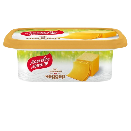 Сыр плав пастообр Ласковое лето вк сыра Чеддер 45% 170г п/п