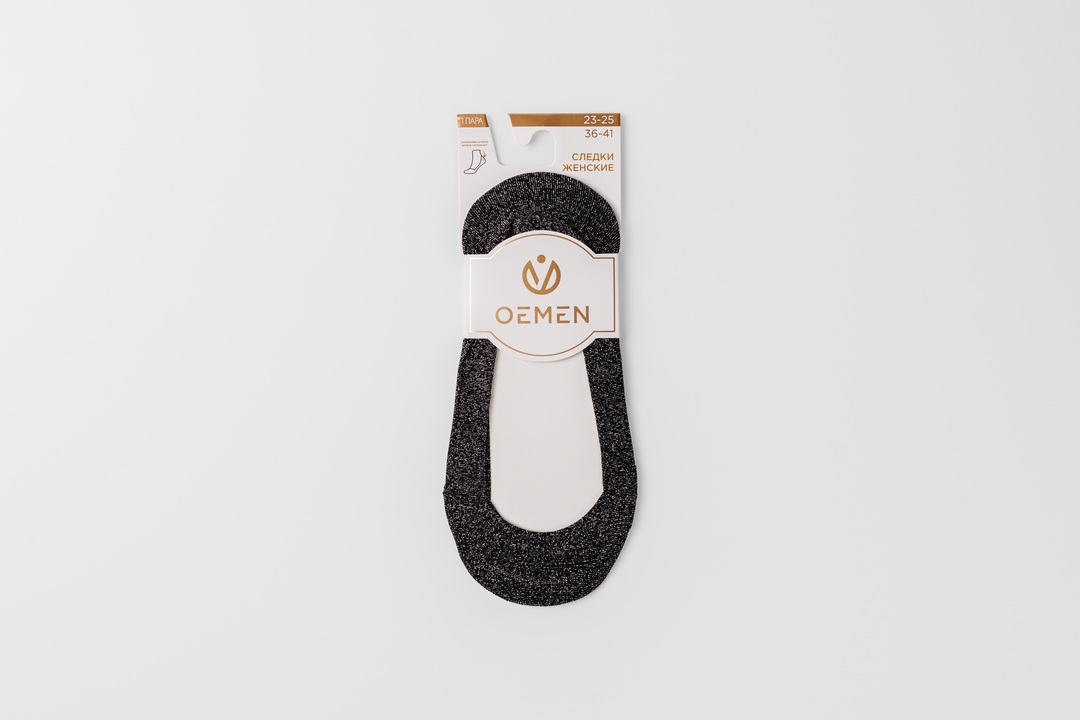 

Следки женские Oemen черные 1 пара, р.23-25