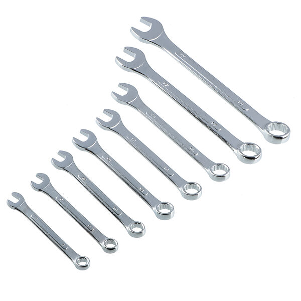 Ермак набор ключей рожково-накидных, 8 предм. 8-19мм, усиленные, в сумке