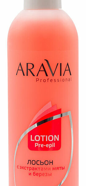 Лосьон Aravia Professional Lotion Pre-epil для подготовки кожи перед депиляцией с экстрактами мяты и березы 300 мл