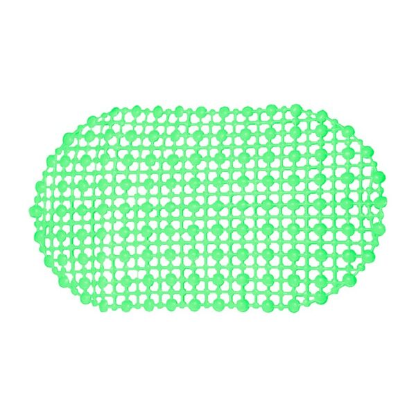 Коврик резиновый для ванной Delphinium на присосках, 63х35 см, антискользящий, зеленый