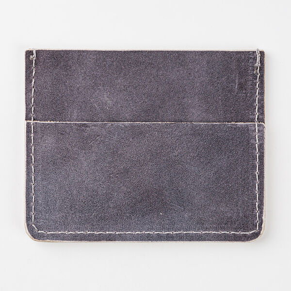 Картхолдер из натуральной кожи мини, цвет: серый (новый)