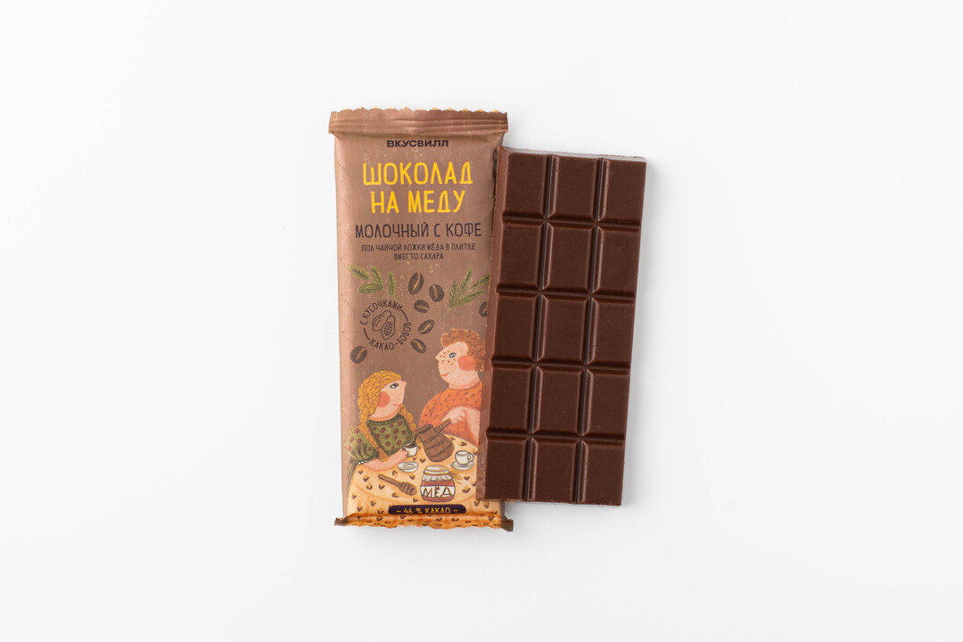 

Шоколад на меду Молочный с кофе 45 г