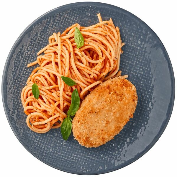 Котлета де-воляй из куриного филе с грибами и спагетти Шеф Перекрёсток, 250г