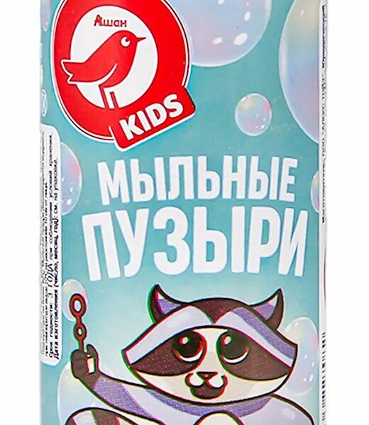 Мыльные пузыри АШАН Красная птица 50 мл 