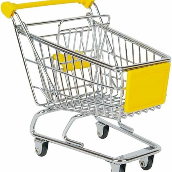 Игрушка мини-шопинг металл тележка 12 см