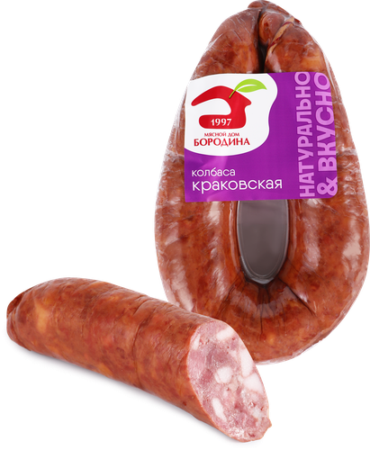 

Колбаса полукопченая Мясной дом Бородина Краковская, 400 г