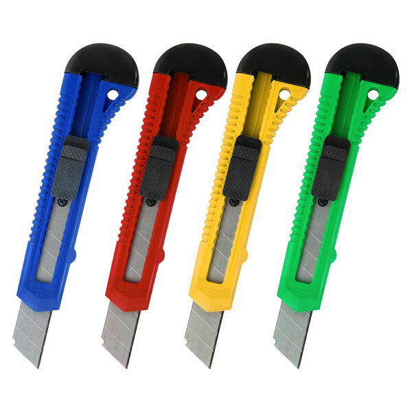 Нож канцелярский STAFF Everyday, 18 мм, 1 шт в ассортименте