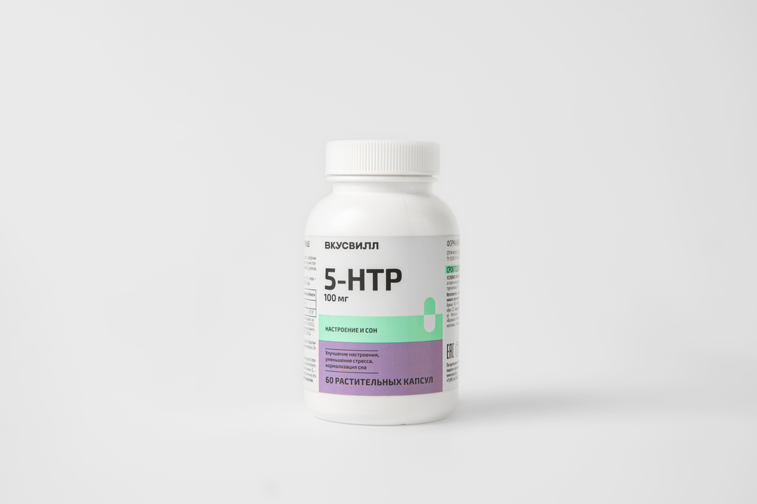 

Биологически активная добавка к пище 5-htp 100 мг 60 растительных капсул